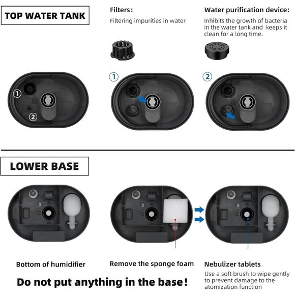 6L Humidifiers for Bedroom Large Room Home, Cool and Warm for Baby - Picture 3 of 9
